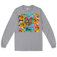 Heather Grey mama bear Long Sleeve Tee - Artiststas
