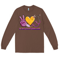 Chestnut peace love nursing Long Sleeve Tee - AdoDesignShop