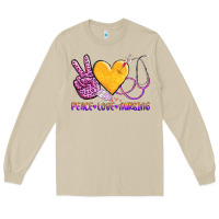 Mushroom peace love nursing Long Sleeve Tee - AdoDesignShop