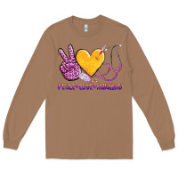Toasted Coconut peace love nursing Long Sleeve Tee - AdoDesignShop