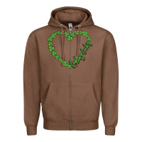 Chestnut shamrock heart felling lucky Zipper Hoodie - MaliasSmallBusiness