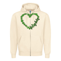 Sandshell shamrock heart felling lucky Zipper Hoodie - MaliasSmallBusiness