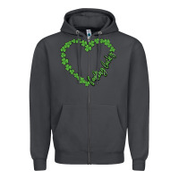 Smoke shamrock heart felling lucky Zipper Hoodie - MaliasSmallBusiness