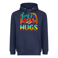 Navy Pride LGBTQ Free Mom Hugs Heavyweight Hoodie - BundleAndBundleShop