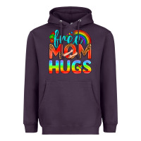 Plum Pride LGBTQ Free Mom Hugs Heavyweight Hoodie - BundleAndBundleShop