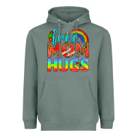 Sage Pride LGBTQ Free Mom Hugs Heavyweight Hoodie - BundleAndBundleShop
