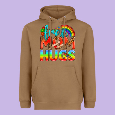 Pride Lgbtq Free Mom Hugs Heavyweight Hoodie Designed By Bundleandbundleshop