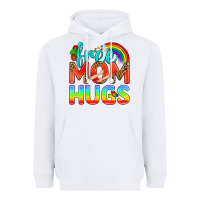 White Pride LGBTQ Free Mom Hugs Heavyweight Hoodie - BundleAndBundleShop