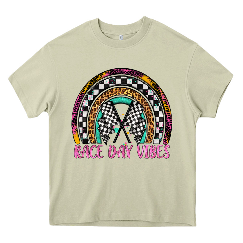 Race Day Vibes Rainbow Heavy Core Tee by Artiststas | Teevron