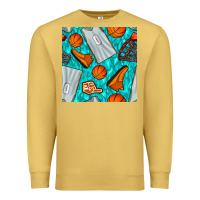 Antique Gold basketball uniform and hoop seamless pattern Premium Sweatshirt - BundleAndBundleShop