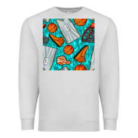 Dove Grey basketball uniform and hoop seamless pattern Premium Sweatshirt - BundleAndBundleShop