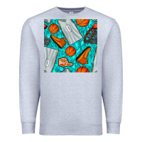 Heather Grey basketball uniform and hoop seamless pattern Premium Sweatshirt - BundleAndBundleShop