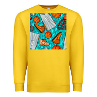 Lemon basketball uniform and hoop seamless pattern Premium Sweatshirt - BundleAndBundleShop