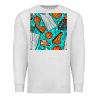 Oatmeal Heather basketball uniform and hoop seamless pattern Premium Sweatshirt - BundleAndBundleShop