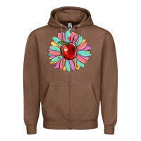 Chestnut teacher apple Zipper Hoodie - MaliasSmallBusiness
