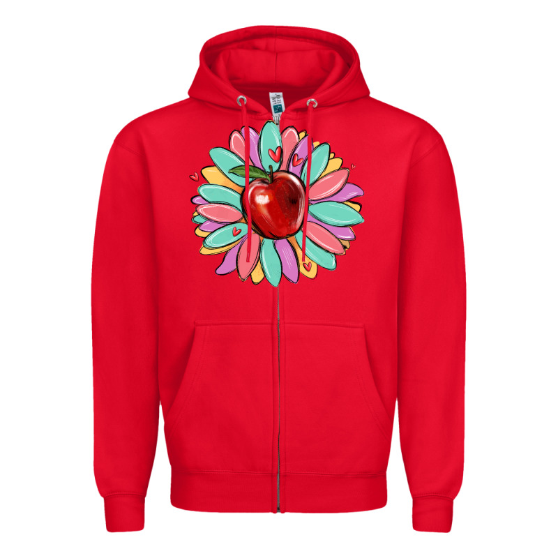 Teacher Apple Zipper Hoodie by MaliasSmallBusiness | Teevron
