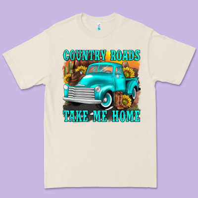 Premium Tee country roads take me home western