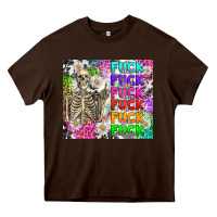 Chocolate Brown fuck this fuck that Heavy Core Tee - RanaPortraitStore