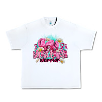 White breast cancer warrior Urban Heavy Tee - AdoDesignShop