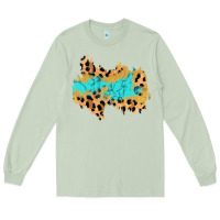 Matcha glitter leopard turquoise patch Long Sleeve Tee - AdoDesignShop