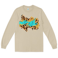 Mushroom glitter leopard turquoise patch Long Sleeve Tee - AdoDesignShop
