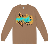Toasted Coconut glitter leopard turquoise patch Long Sleeve Tee - AdoDesignShop