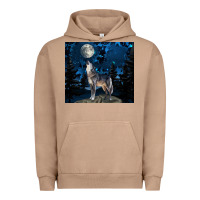 Pigment Burro wolf howling at the moon Urban Hoodie - TumblerDesignByShophia