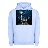 Pigment Grape Ice wolf howling at the moon Urban Hoodie - TumblerDesignByShophia