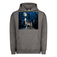 Pigment Tornado wolf howling at the moon Urban Hoodie - TumblerDesignByShophia