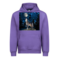 Tulip wolf howling at the moon Urban Hoodie - TumblerDesignByShophia