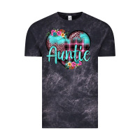 Cloud Black auntie leopard turquoise heart Vintage Tee - JahusDesignShop