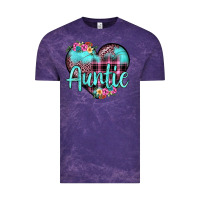Cloud Purple auntie leopard turquoise heart Vintage Tee - JahusDesignShop