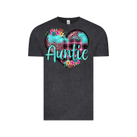 Vintage Black auntie leopard turquoise heart Vintage Tee - JahusDesignShop