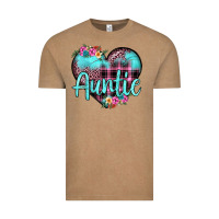Vintage Coffee auntie leopard turquoise heart Vintage Tee - JahusDesignShop