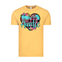 Vintage Mustard auntie leopard turquoise heart Vintage Tee - JahusDesignShop