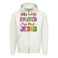 Oatmeal Heather silly rabbit easter is for jesus Zipper Hoodie - MaliasSmallBusiness