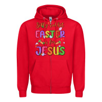Red silly rabbit easter is for jesus Zipper Hoodie - MaliasSmallBusiness
