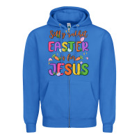 True Royal silly rabbit easter is for jesus Zipper Hoodie - MaliasSmallBusiness