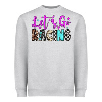 Heather Grey let's go racing Heavyweight Sweatshirt - JahusDesignShop