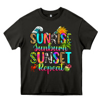 Asphalt sunrise sunburn sunset repeat Heavy Core Tee - RanaPortraitStore