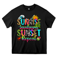 Black sunrise sunburn sunset repeat Heavy Core Tee - RanaPortraitStore
