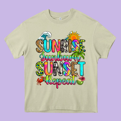 Heavy Core Tee sunrise sunburn sunset repeat