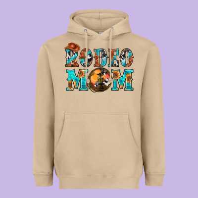 Western Rodeo Mom Heavyweight Hoodie Designed By Bundleandbundleshop