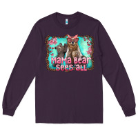 Plum mama bear sees all Long Sleeve Tee - Artiststas