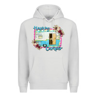 Happy Camper With Flowers Premium Hoodie | Teevron