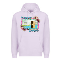 Lilac Happy Camper With Flowers Premium Hoodie - Bettercallsaul