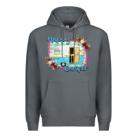 Rock Happy Camper With Flowers Premium Hoodie - Bettercallsaul
