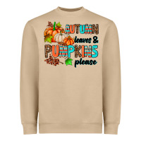 Autumn Leaves Pumpkin Please Heavyweight Sweatshirt | Teevron