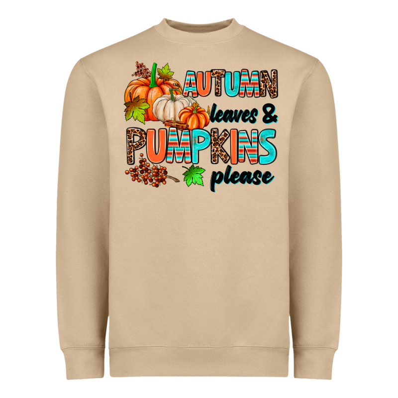 Autumn Leaves Pumpkin Please Heavyweight Sweatshirt by AdoDesignShop | Teevron