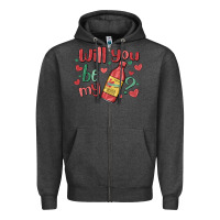 Charcoal Heather will you be my Zipper Hoodie - MaliasSmallBusiness